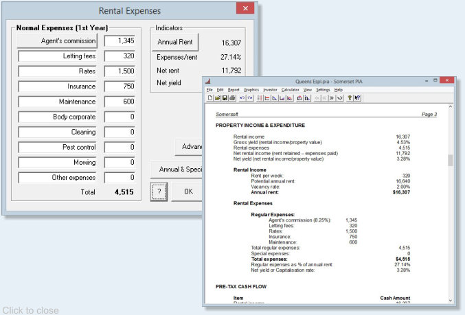 rental expenses