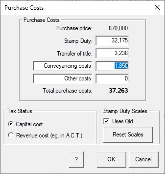 Purchase Costs