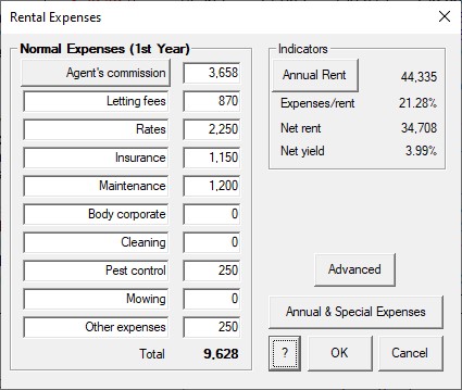 Rental expenses