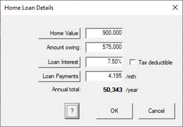 Home loan spreadsheet