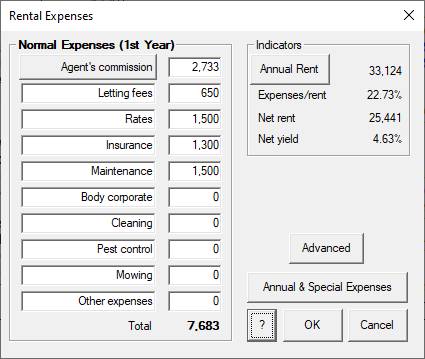 Investment analysis spreadsheet